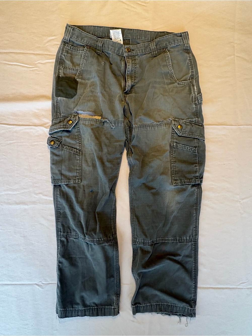 Men's Cargo Pants in Olive Green - Durable Workwear
